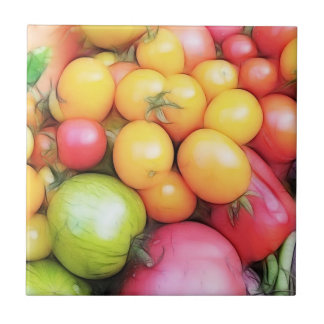Azulejo ¡Tiempo de cosecha - tomates!