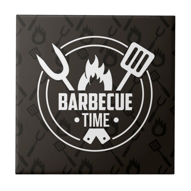 Azulejo Tiempo de parrillada (Frente)