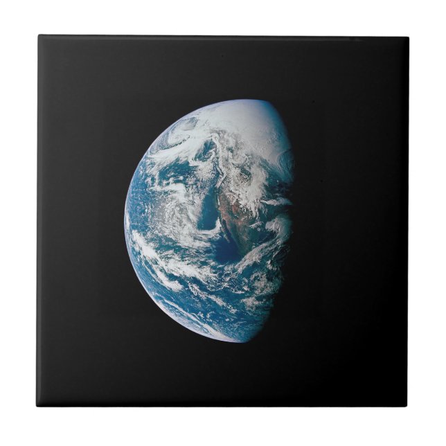 Azulejo Tierra Tomada De La Nave Espacial Apolo 13. (Frente)