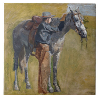 Azulejo Tierras baldías americanas: vaquero del viejo oest
