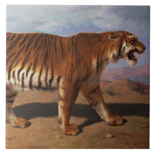 Azulejo Tigre aletargado (por Rosa Bonheur)