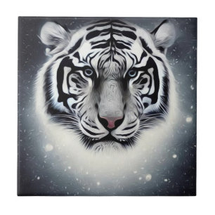 Azulejo Tigre blanco brillante de nieve