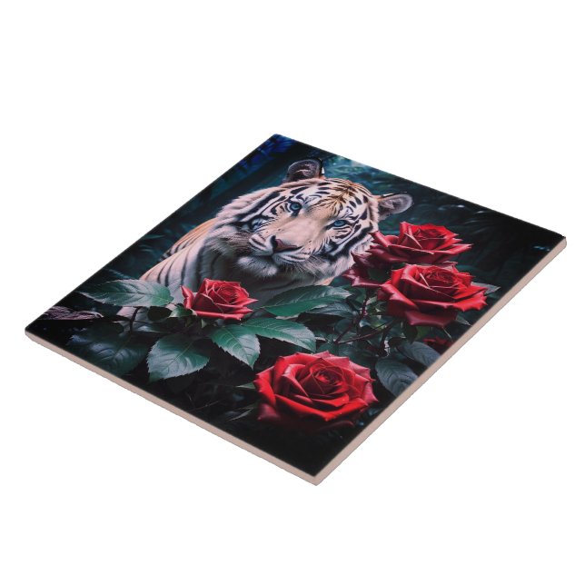 Azulejo Tigre blanco Mantenga o diseñe su propio (Lado)