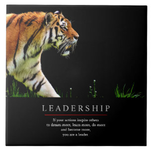 Azulejo Tigre de liderazgo motivacional único a la moda