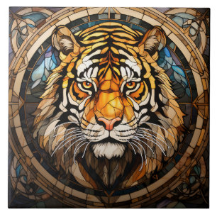 Azulejo Tigre de vidrio templado mosaico cerámico