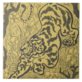 Azulejo Tigre en la selva (animal salvaje) (de Paul Ranson