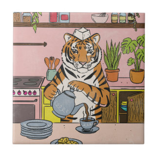 Azulejo Tigre preparando té