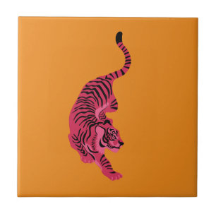 Azulejo Tigre - Rosa Vibrante