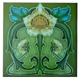 Azulejo Tile art nouveau estilo chimenea decorativ