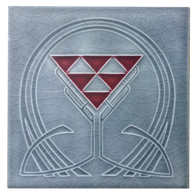 Azulejo Tile art nouveau estilo chimenea decorativ (Frente)