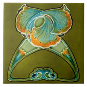 Azulejo Tile art nouveau estilo chimenea decorativ