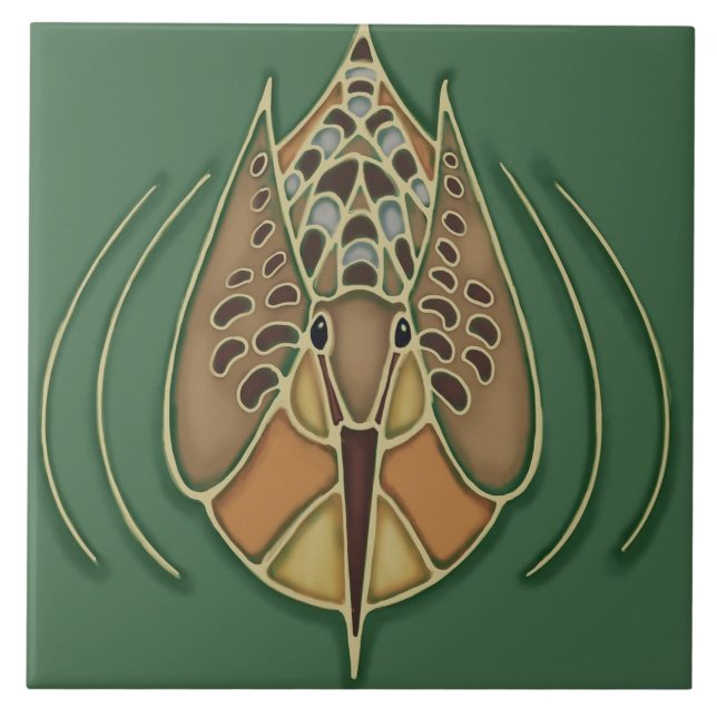 Azulejo Tile art nouveau estilo chimenea decorativ (Frente)