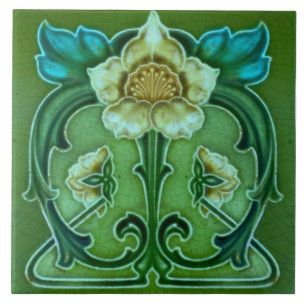 Azulejo Tile art nouveau estilo chimenea decorativ