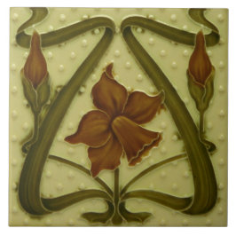 Azulejo Tile art nouveau estilo chimenea decorativ