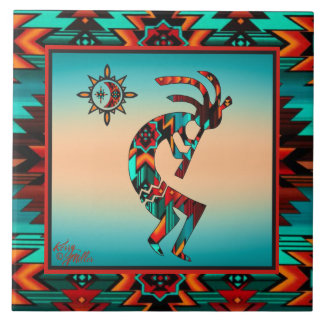 Azulejo TILE CERAMIC Kokopelli del suroeste