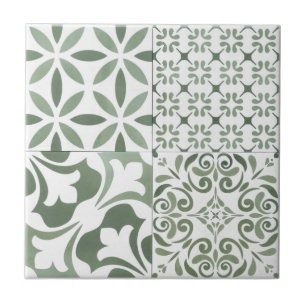 Azulejo Tile cerámico - 4 en 1 Sage