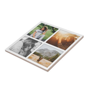 Azulejo Tile cerámico 4 planilla cuadrada de fotos sombre