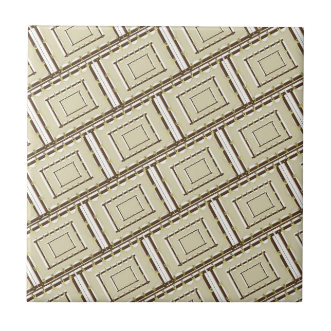 Azulejo Tile Cerámico Beige Brown (Frente)