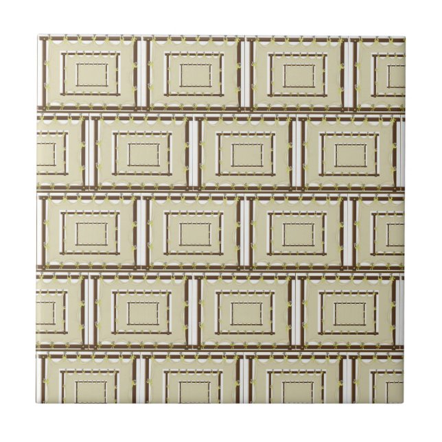 Azulejo Tile Cerámico Beige Brown (Frente)