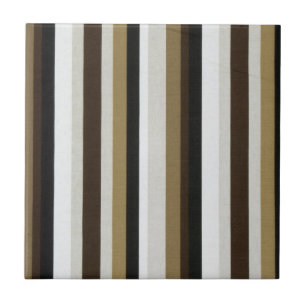 Azulejo Tile cerámico Black Brown Stripe