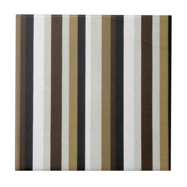 Azulejo Tile cerámico Black Brown Stripe (Frente)