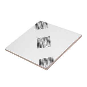 Azulejo Tile cerámico blanco y negro