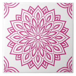 Azulejo Tile cerámico Crimson Bloom