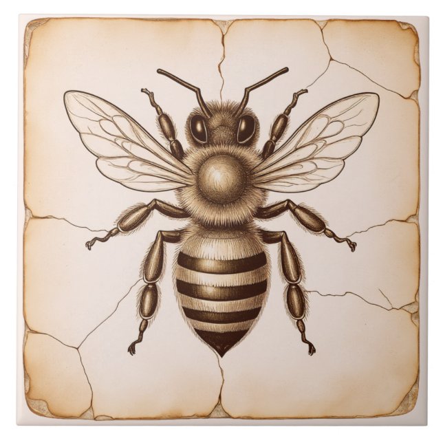 Azulejo Tile Cerámico De Abeja (Frente)