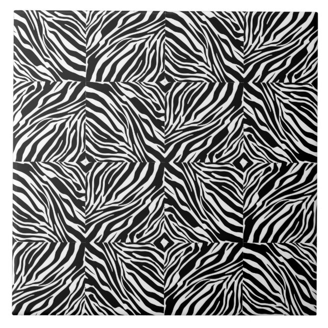 Azulejo Tile cerámico de diseño de cebra (Frente)