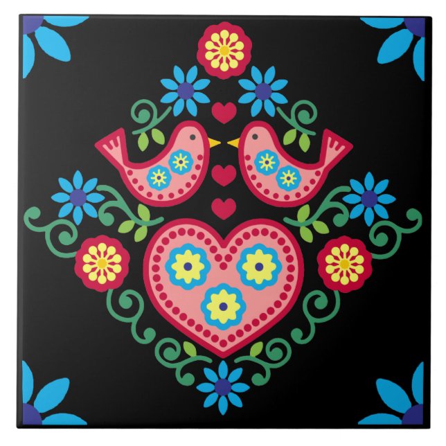 Azulejo Tile cerámico de diseño europeo (Frente)