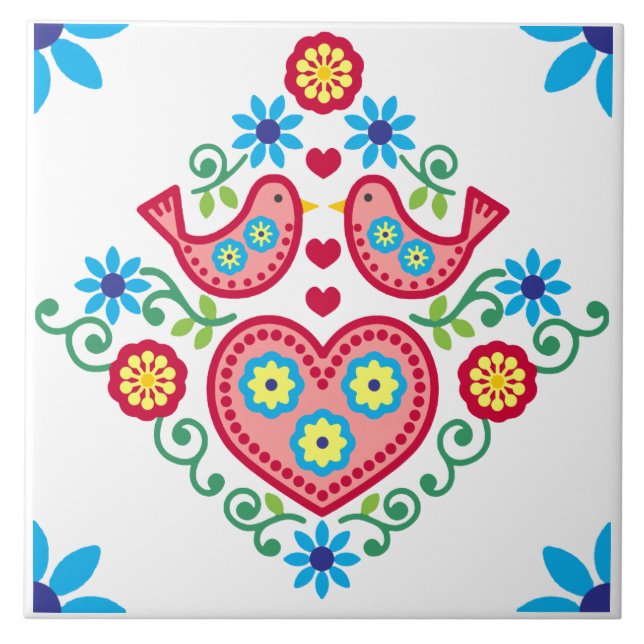 Azulejo Tile cerámico de diseño europeo (Frente)