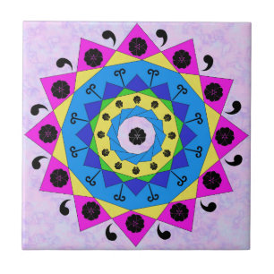 Azulejo Tile cerámico de Mandala