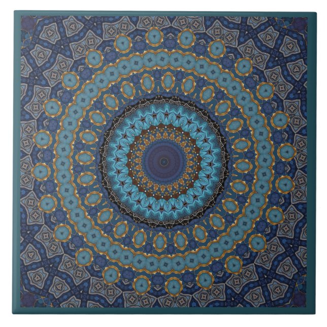 Azulejo Tile cerámico de Mandala (Frente)