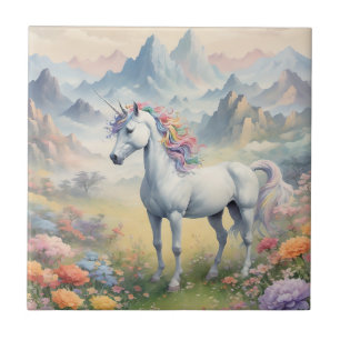 Azulejo Tile cerámico de Unicornio