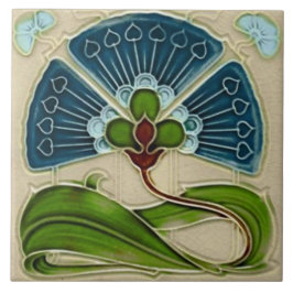 Azulejo Tile cerámico - Decoración Art Nouveau