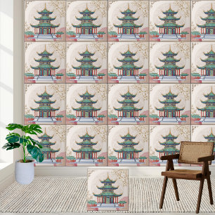 Azulejo Tile cerámico del pabellón chino