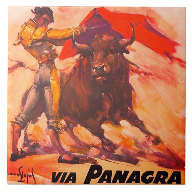 Azulejo Tile cerámico del Perú Vintage (Frente)