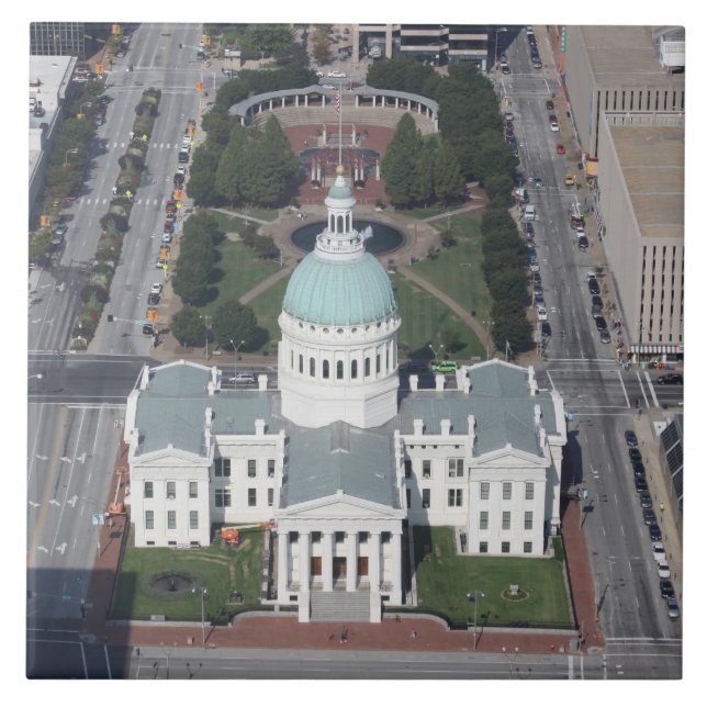 Azulejo Tile cerámico del tribunal de St. Louis (Frente)
