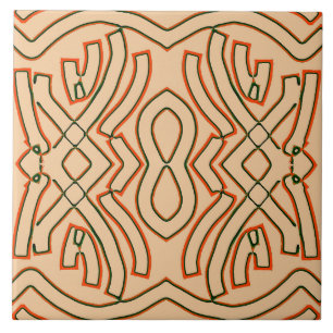 Azulejo Tile cerámico, diseño elegante de contornos clásic