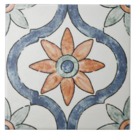 Azulejo Tile cerámico - Diseño floral moderno