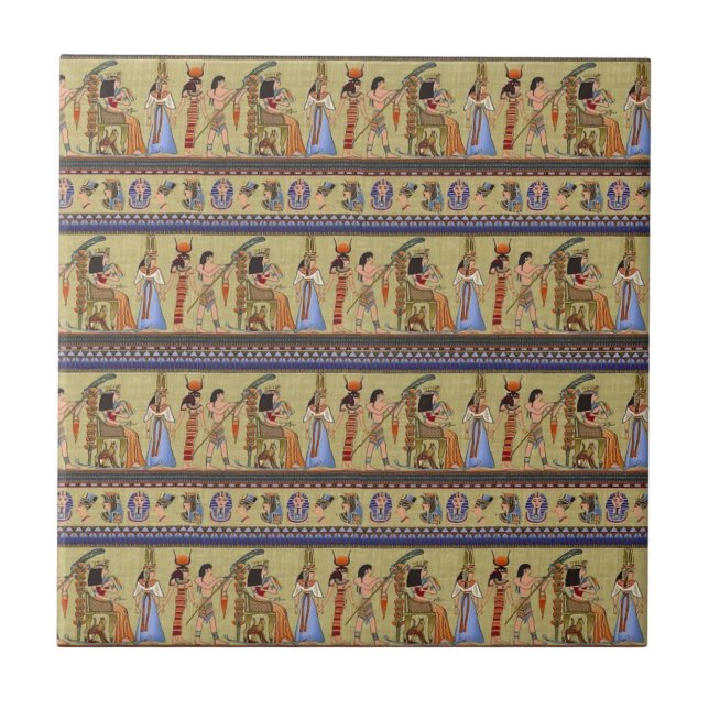 Azulejo Tile cerámico jeroglífico egipcio (Frente)