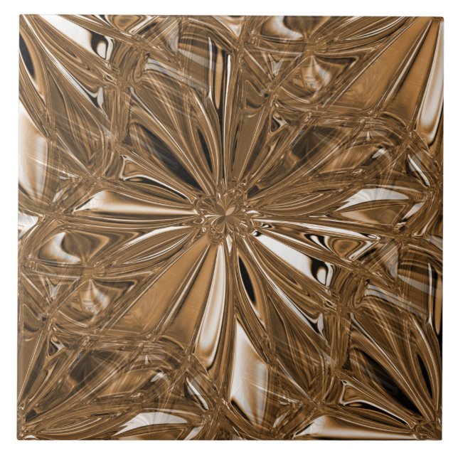 Azulejo Tile cerámico marrón de cobre sin soldadura (Frente)