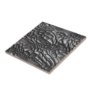 Azulejo Tile cerámico Metalizado 3D