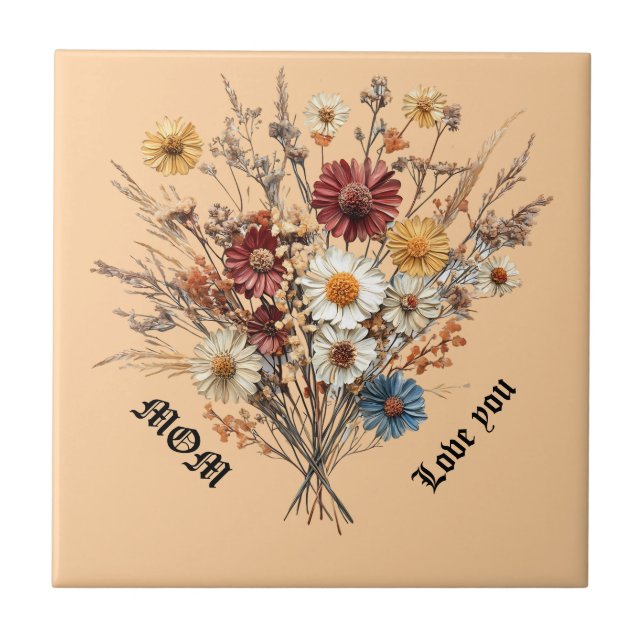 Azulejo Tile cerámico para mamá (Frente)