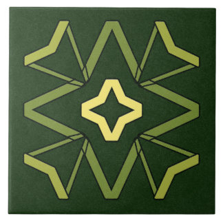 Azulejo Tile cerámico- Patrón texturizado amarillo y verde