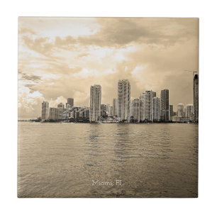Azulejo Tile cerámico personalizado - Miami, Florida
