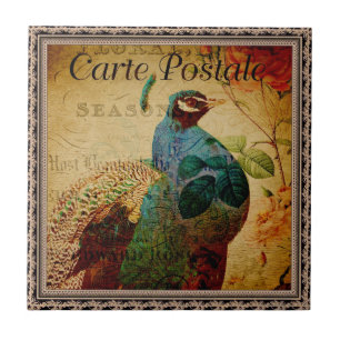 Azulejo Tile cerámico postal francés