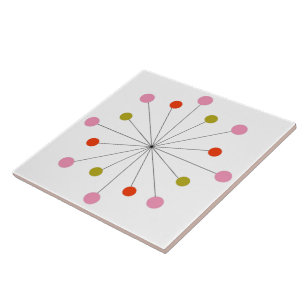 Azulejo Tile Cerámico Retro de Starburst Atómico