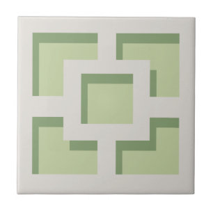 Azulejo Tile cerámico retro verde