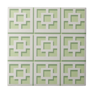 Azulejo Tile cerámico retro verde